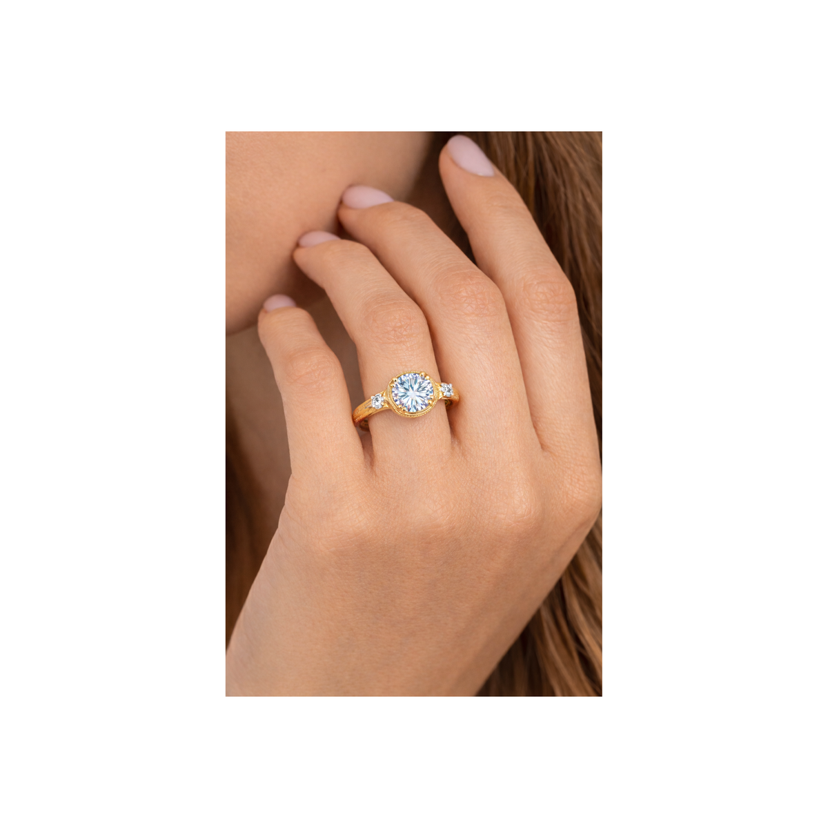 14K Gold 2.02 ct. tw. Lab Grown Diamond & 0.05 ct. tw. Natural Diamond Cocktail Ring