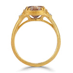 14K Gold 0.05 ct. tw. Diamond & 1.75 Smokey Topaz Cocktail Ring
