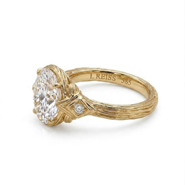 14K Gold 2.08 ct. tw. Lab Grown Diamond & 0.05 ct. tw. Natural Diamond Cocktail Ring