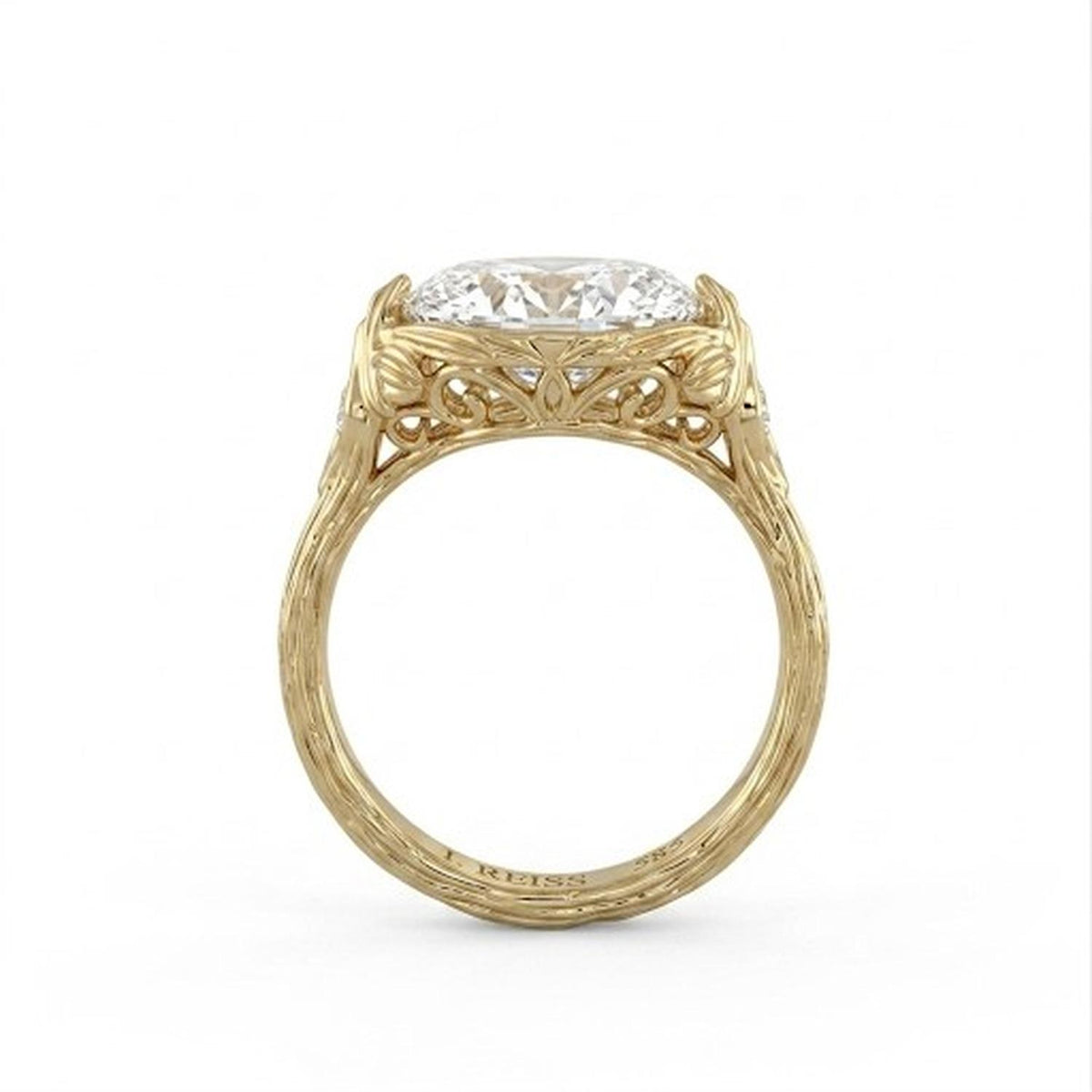 14K Gold 2.08 ct. tw. Lab Grown Diamond & 0.05 ct. tw. Natural Diamond Cocktail Ring
