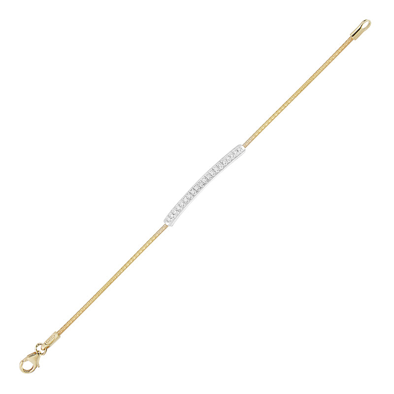 14K-Y COCOON ID BR., 0.20CT