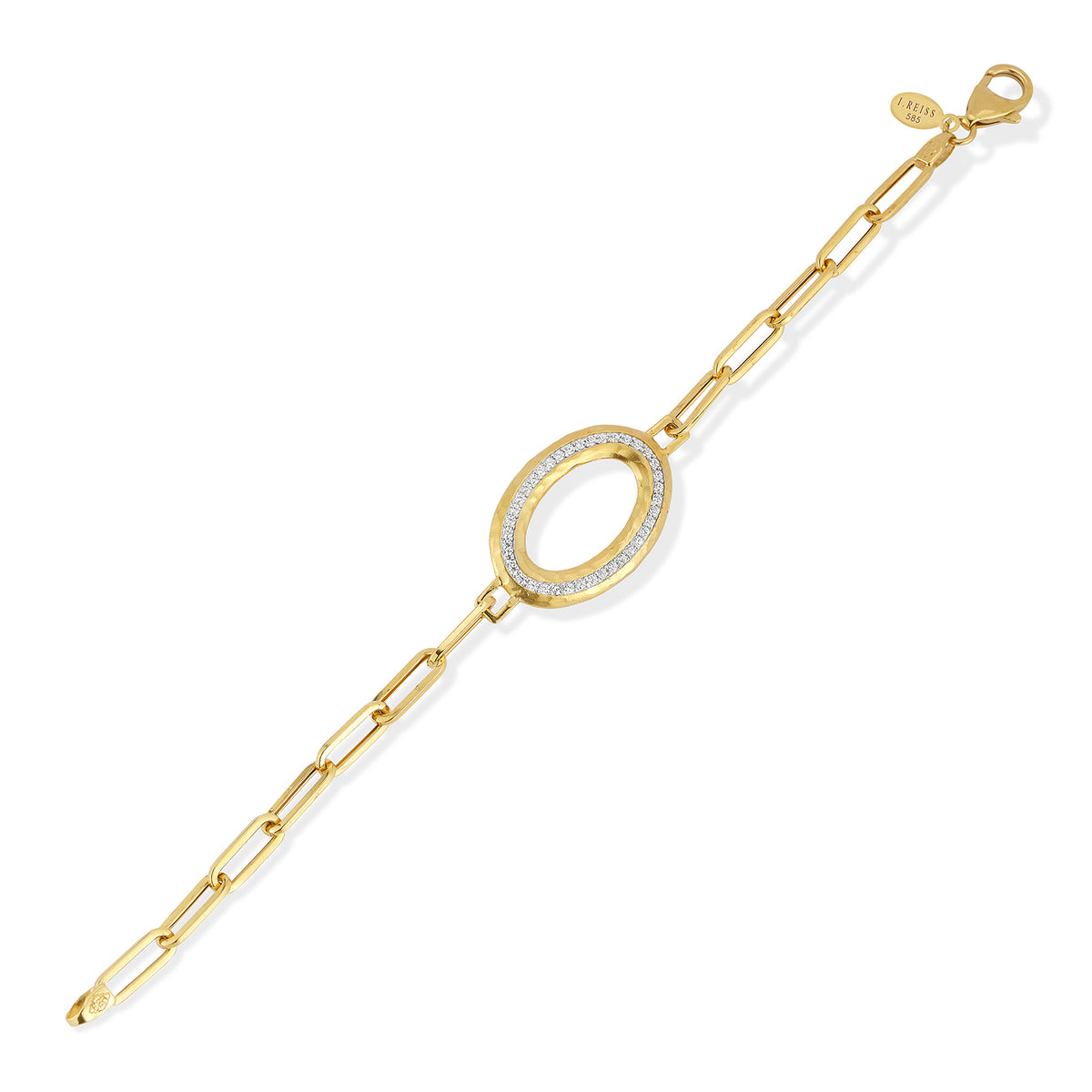 14K-Y OPEN OVL LINK BR., 0.45CT