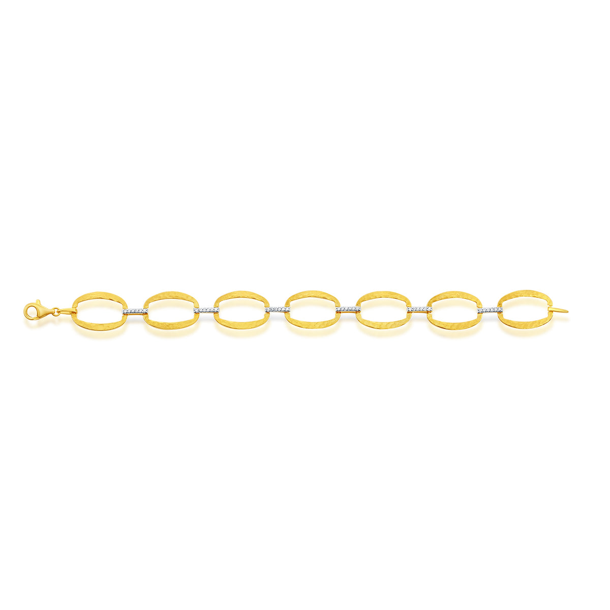14K-Y OPEN OVL LINK BR., 0.25CT
