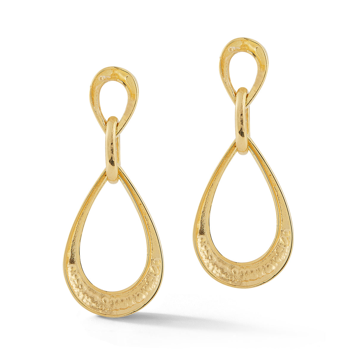 14K-Y TEAR-DROP EAR., 0.14CT