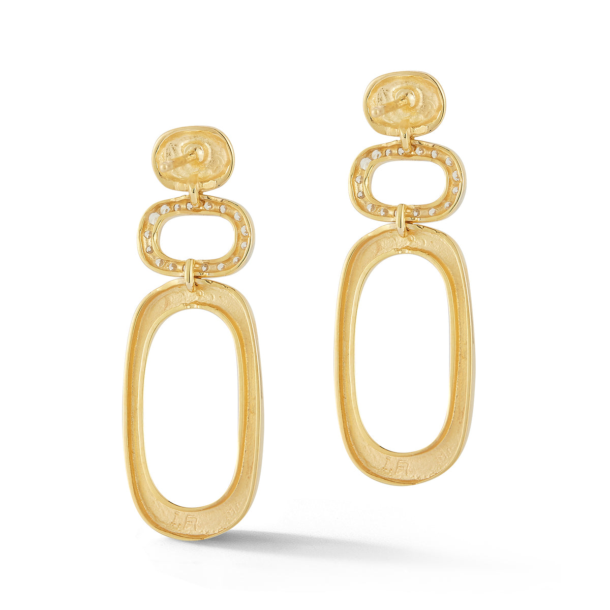 14K-Y OPEN FORM EARR., 0.35CT