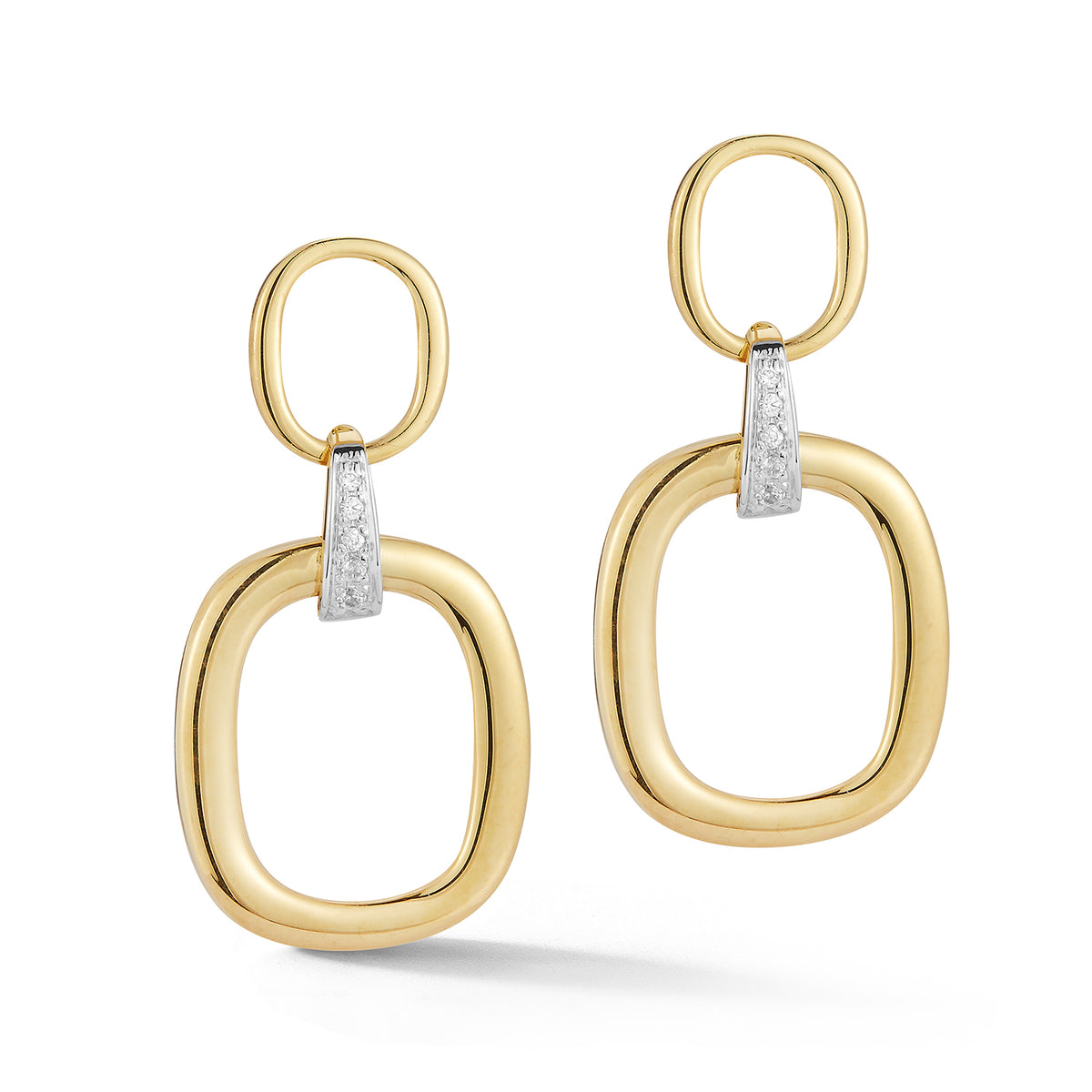 14K-Y GALLERY EARR., 0.10CT