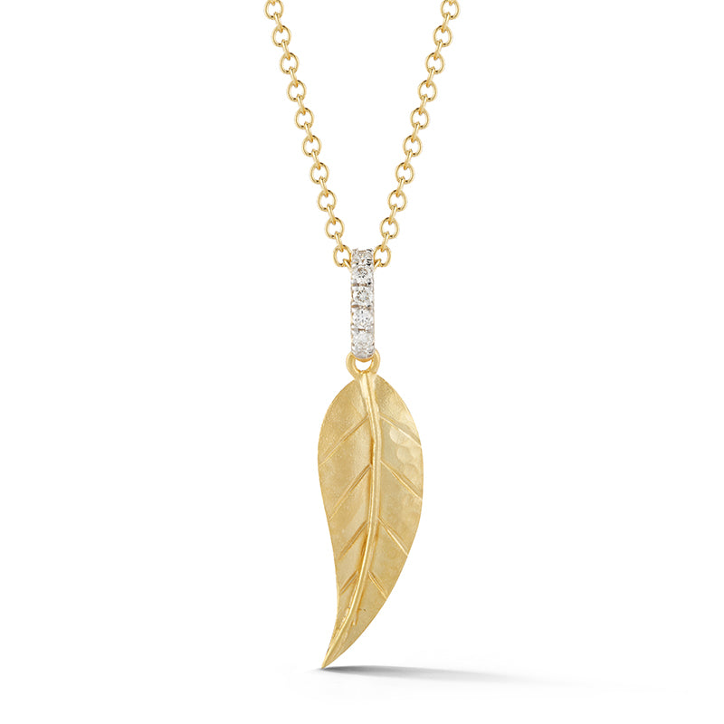 14K-Y LEAF PEND.0.05CT