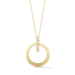 14K Gold 0.09 ct. tw. Open Circle Pendant