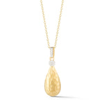 14K Gold 0.10 ct. tw. Tear-Drop Pendant