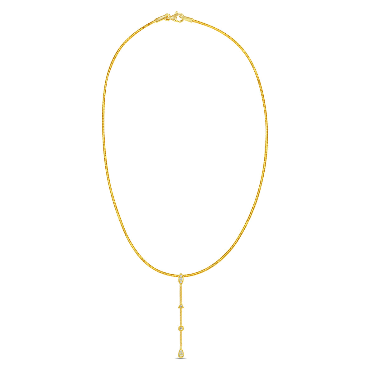 14K-Y COCOON Y NECK., 0.10CT