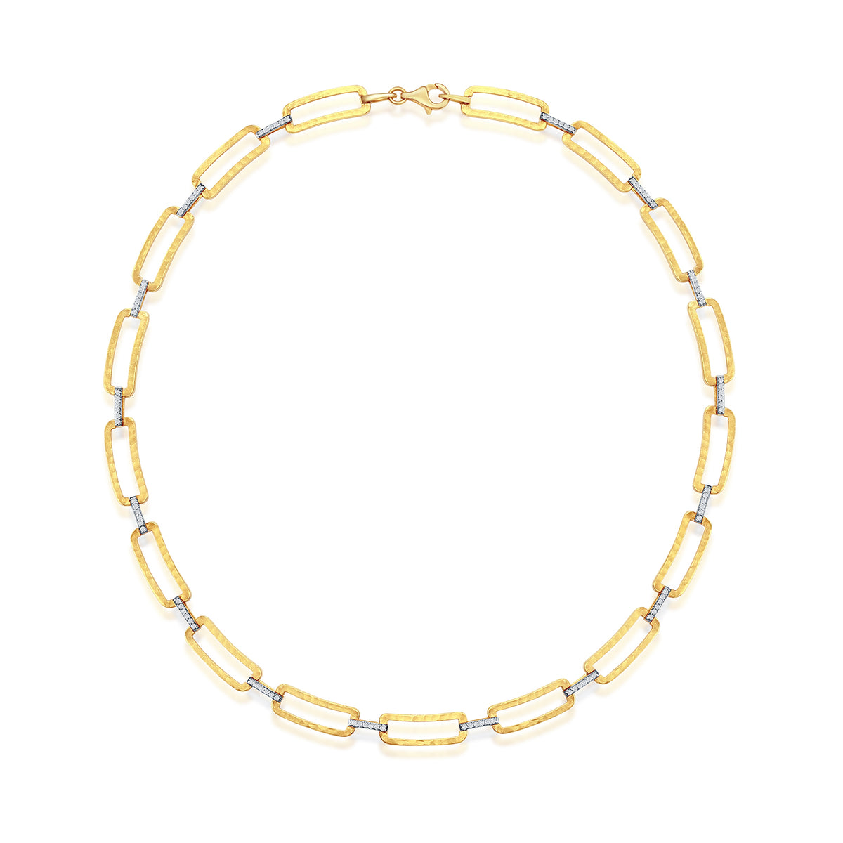 14K-Y OPEN LINK NECK., 0.60CT