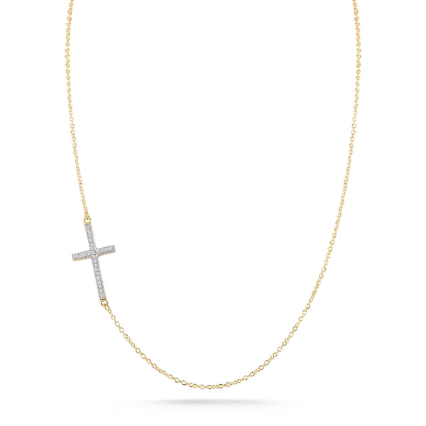 East west hot sale cross necklace