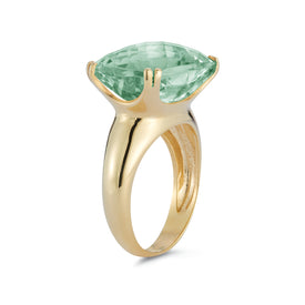 14K-Y GREEN AMETHYST COCKTAIL RING