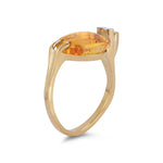 14K Gold 0.06 ct. tw. Diamond & 7.25CT Citrine Ring