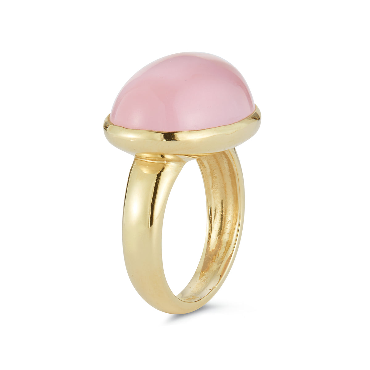 14K-Y ROSE QUARTZ COCKTAIL RING