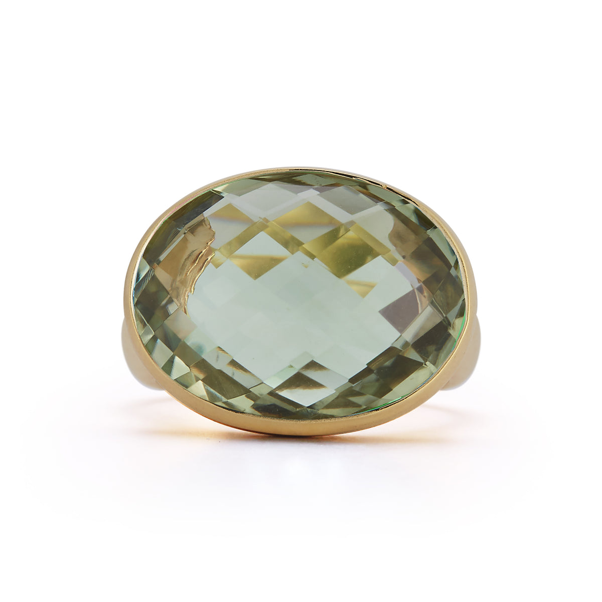 14K-Y GREEN AMETHYST COCKTAIL RING