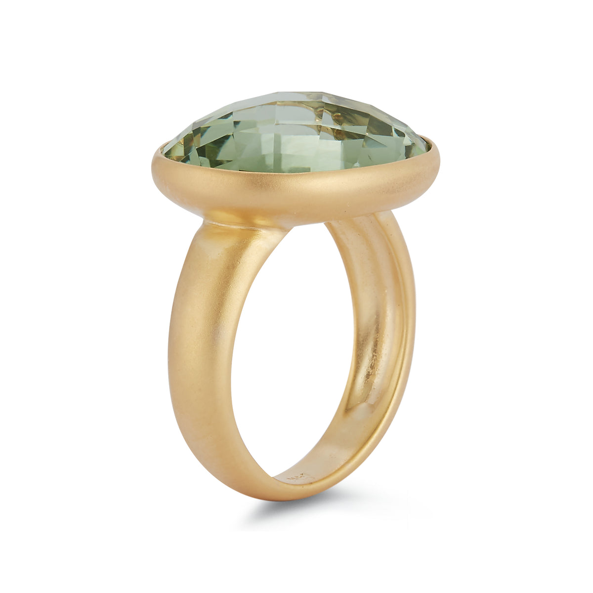14K-Y GREEN AMETHYST COCKTAIL RING