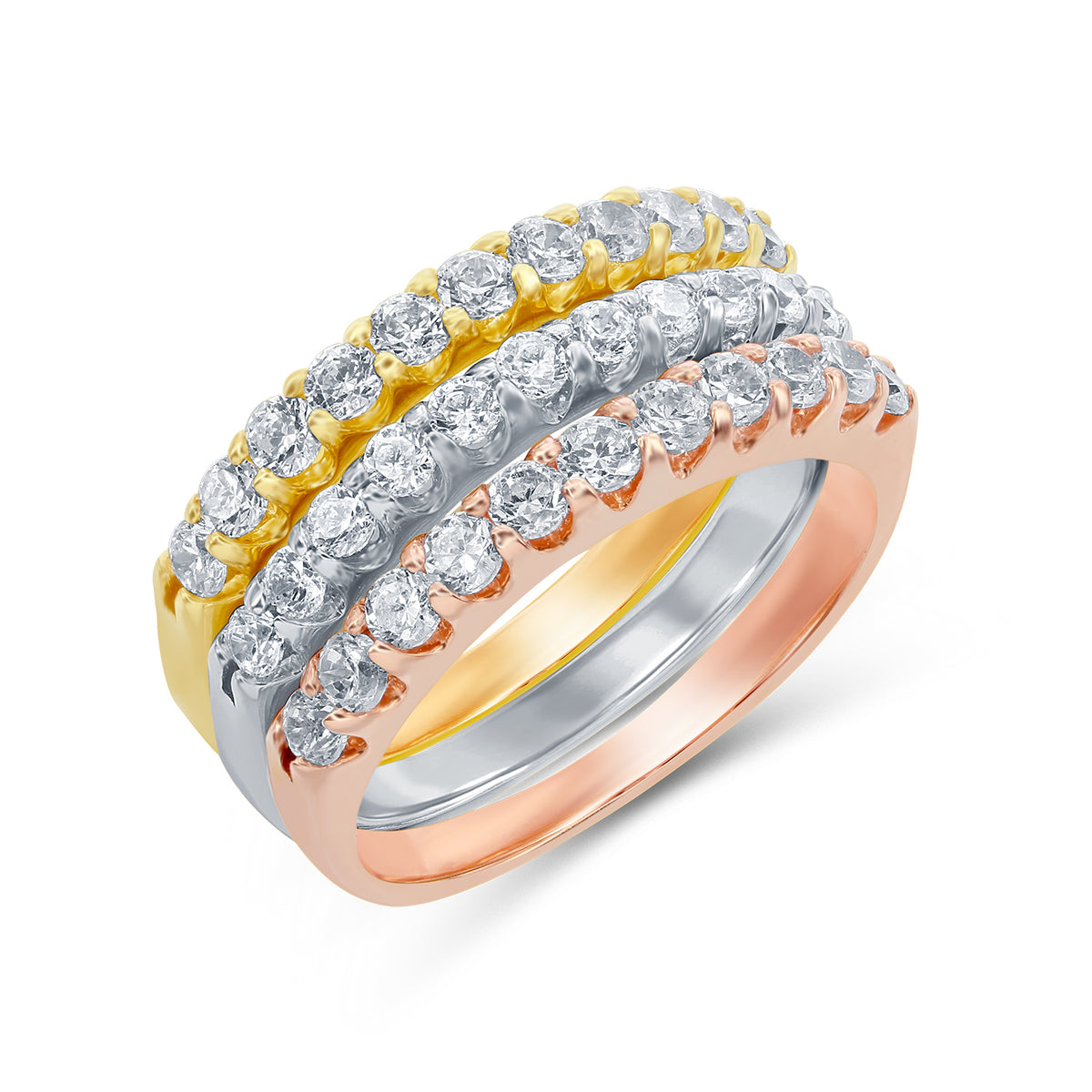 14K-W STACKABLE DIA. RING, 0.35CT
